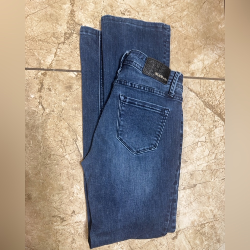 Grace in LA Women's Boot Cut Jeans in Deep Blue